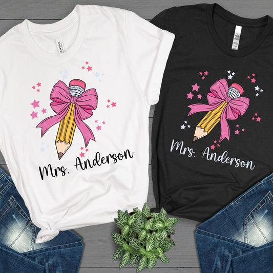 Personalized Pencil Coquette Shirt