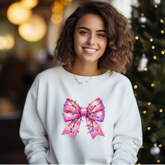 Pink Christmas Coquette Bow